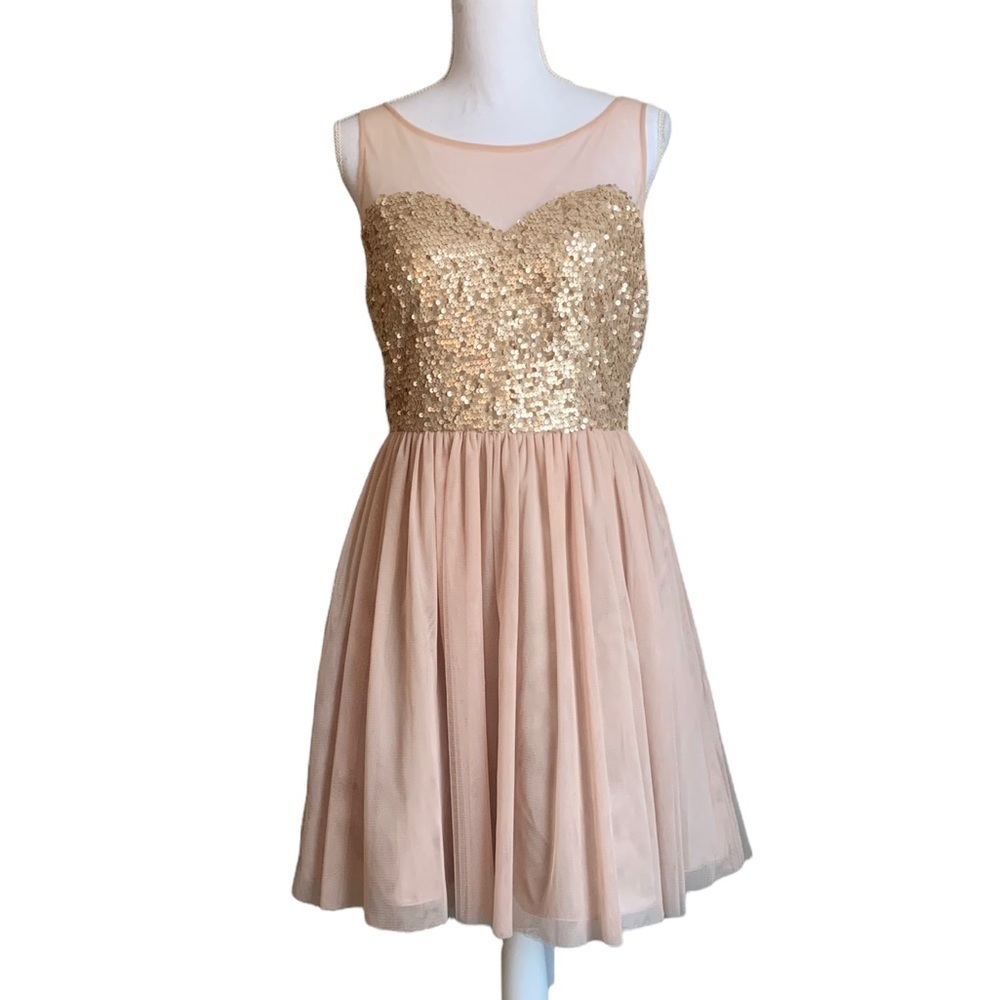 Francesca’s Jun & Ivy Sleeveless Sequins Mini Dress Size Medium